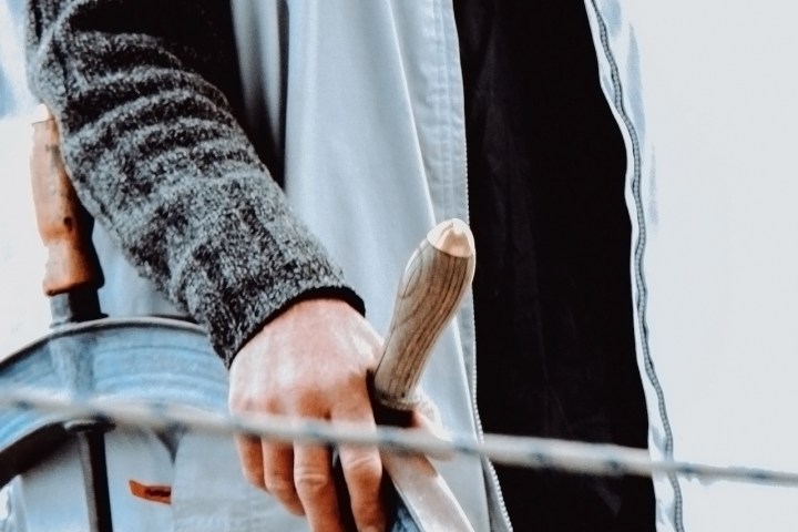 a person sitting on a bench