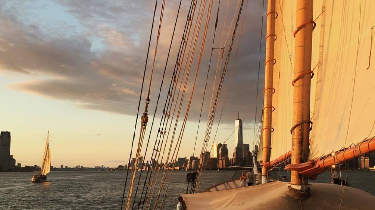 a wooden boat in a body of water