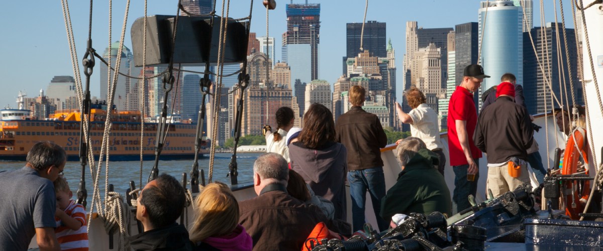 a group of people on a boat