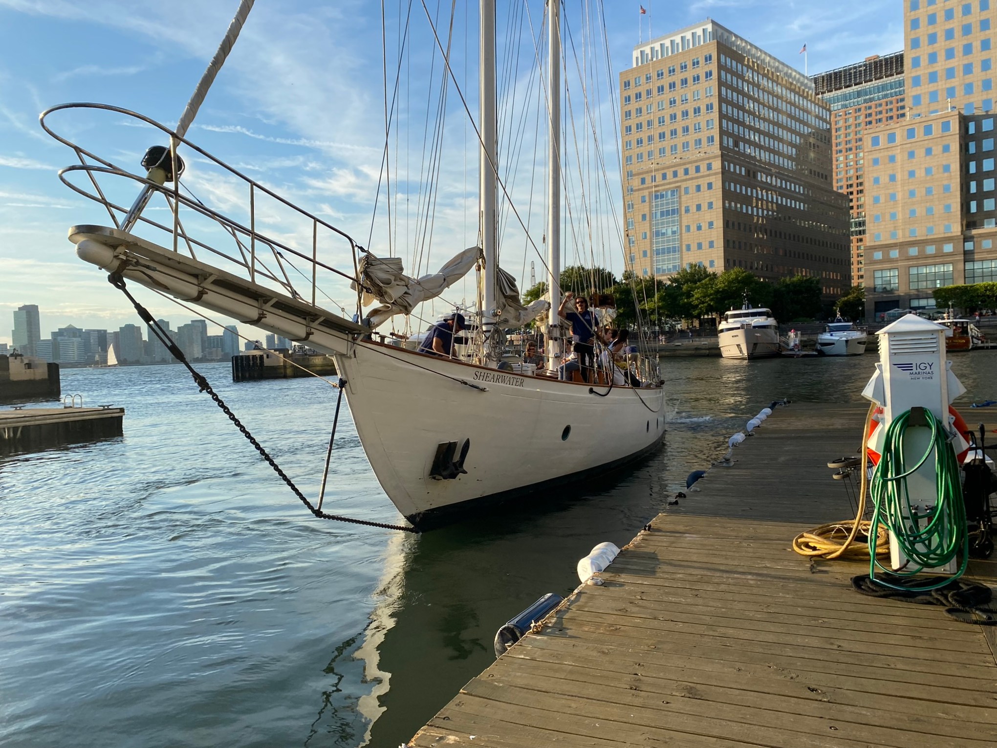 a group of people on a boat in the water