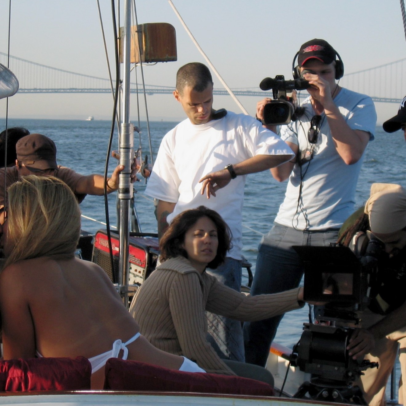 a group of people on a boat